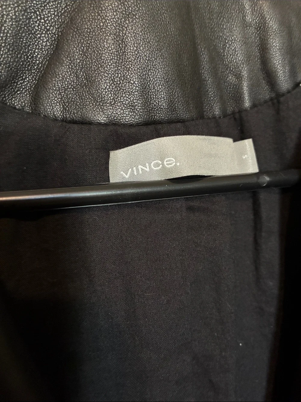 Vince Black Vince Zip Leather Jacket
